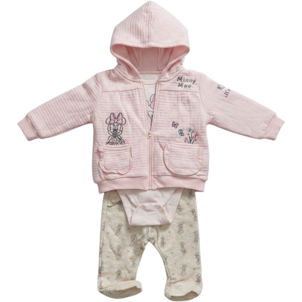 Disney Baby Girl 3 Pc Layette Set Minnie Mouse New With Tags Size 24 Months